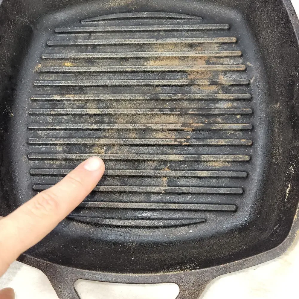 Lodge Pan Cast Iron Square Grill Pans 10 1/2” & Handle USA 289X Kitchen L8SGP